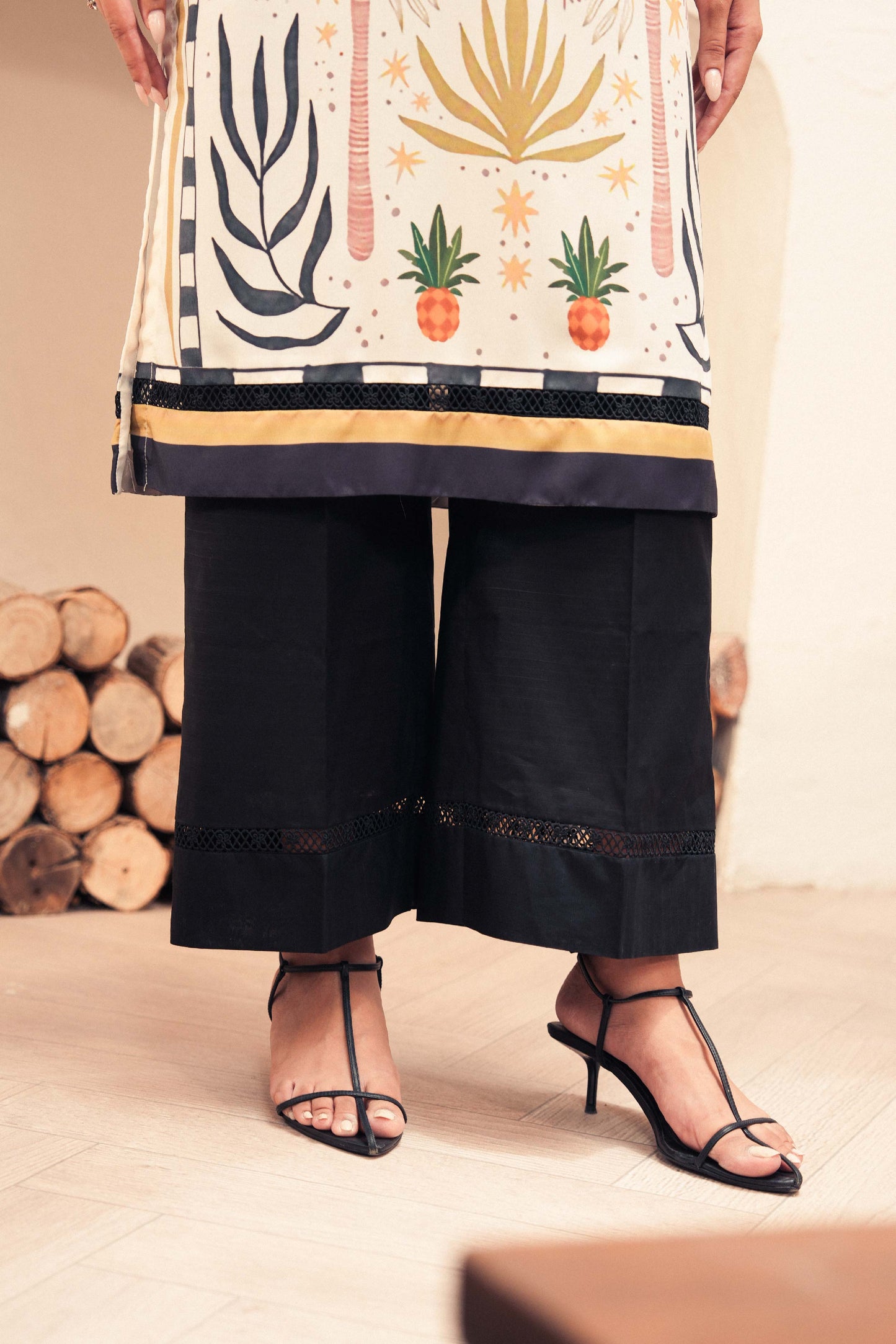 Amia | Printed Poly Lawn Shirt