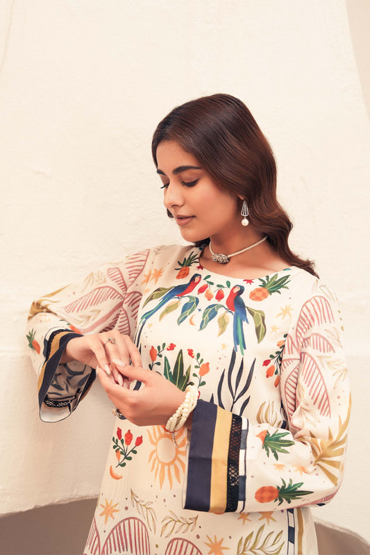 Amia | Printed Poly Lawn Shirt