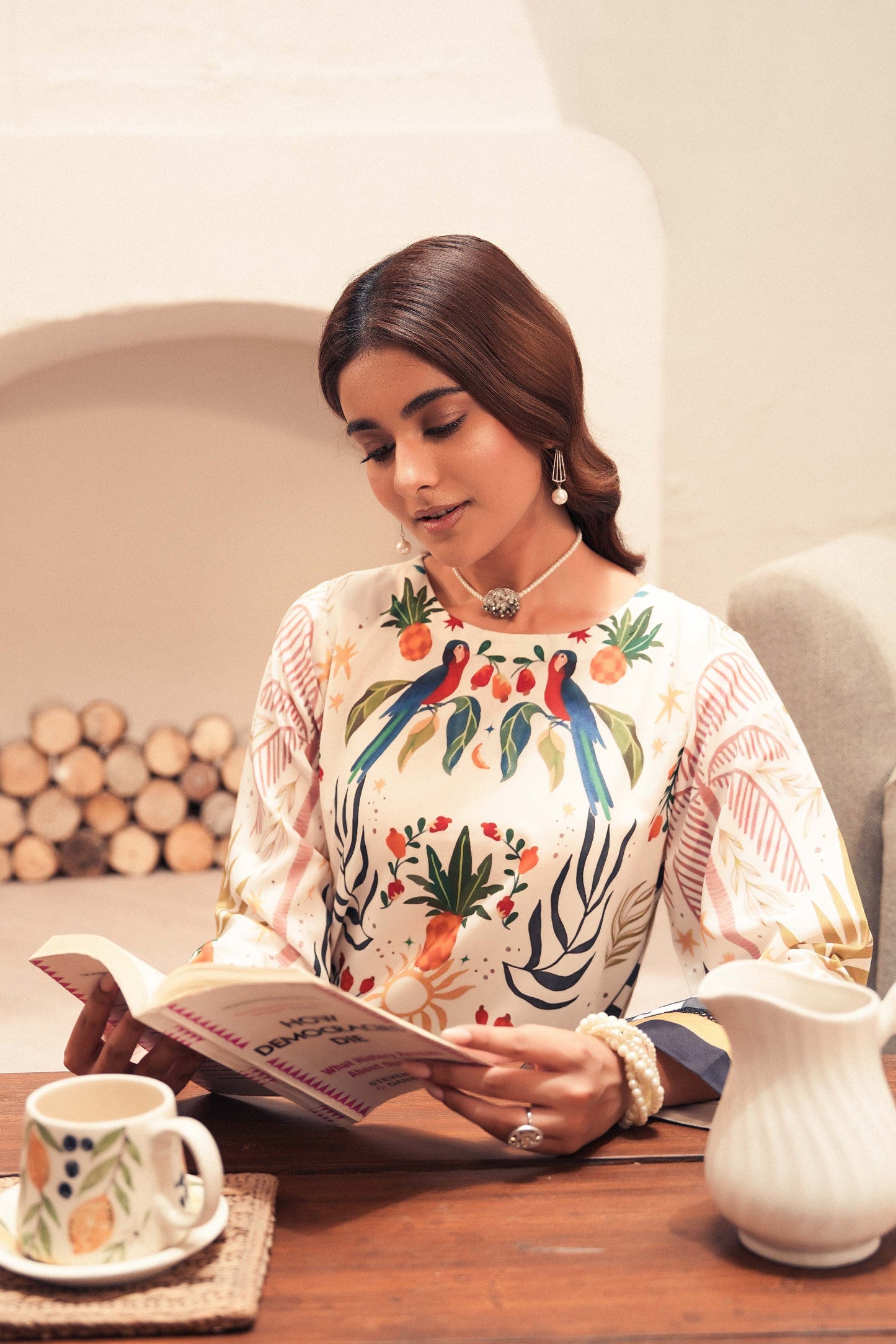 Amia | Printed Poly Lawn Shirt