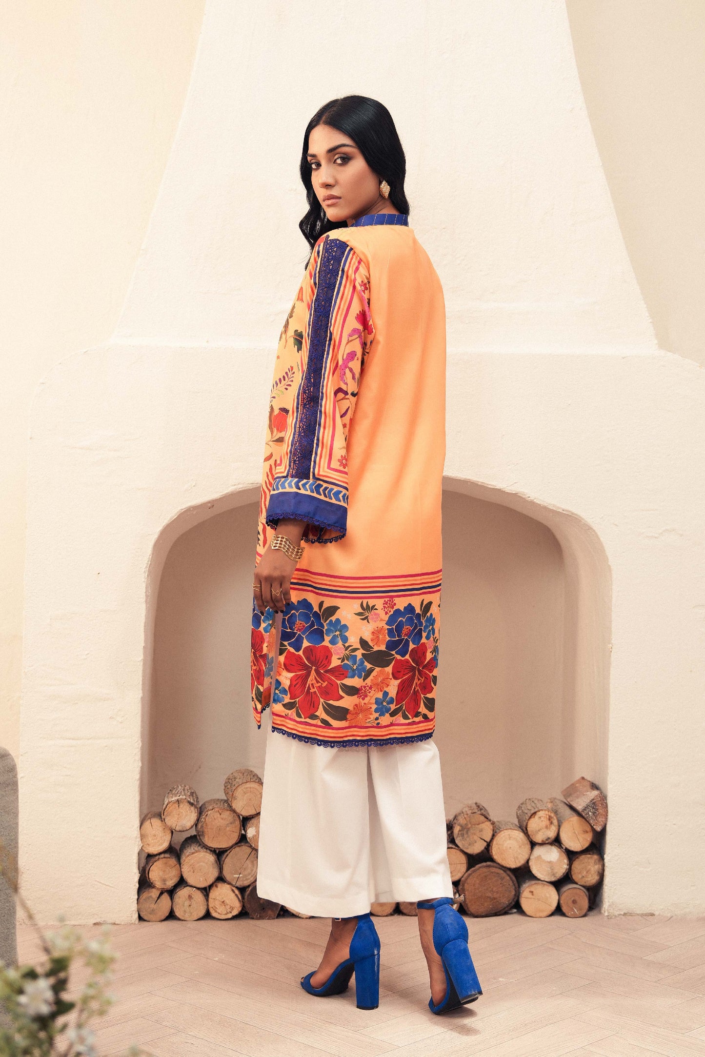 Elva | Printed Poly Lawn Shirt