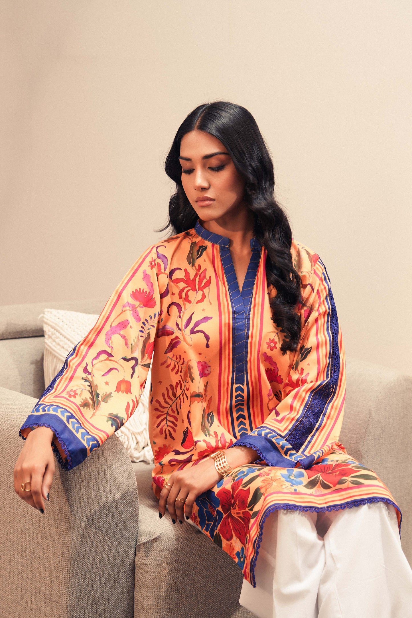 Elva | Printed Poly Lawn Shirt