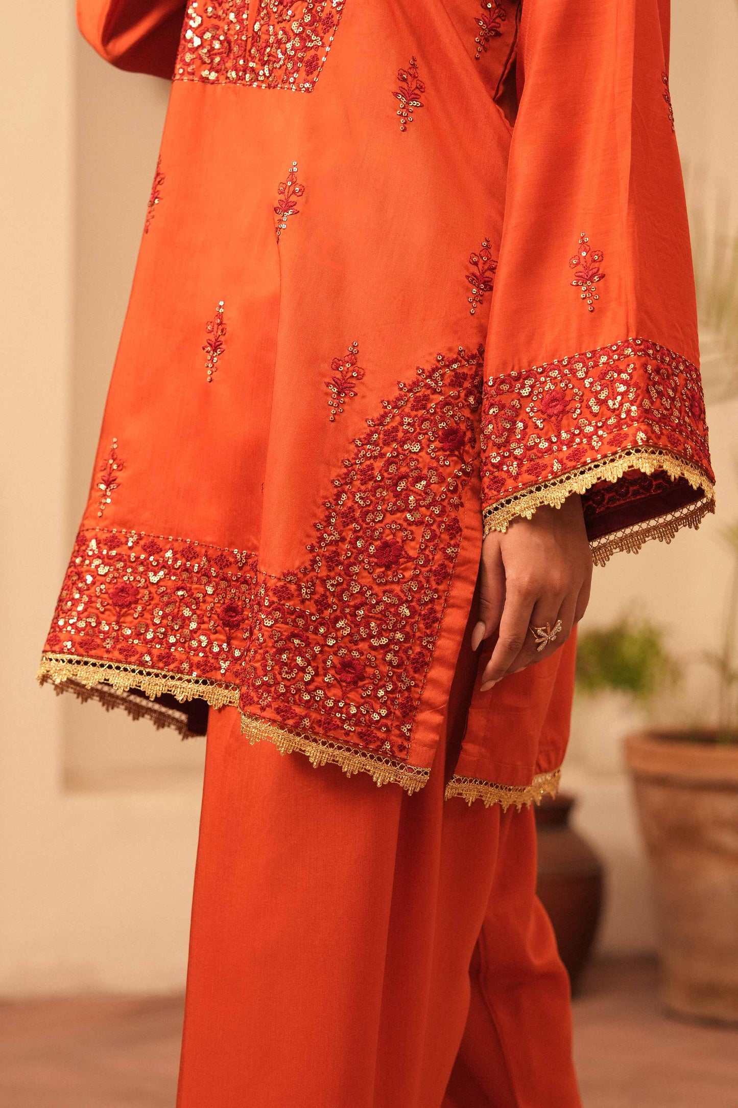 Elsa | Silk Embroidered 2PC