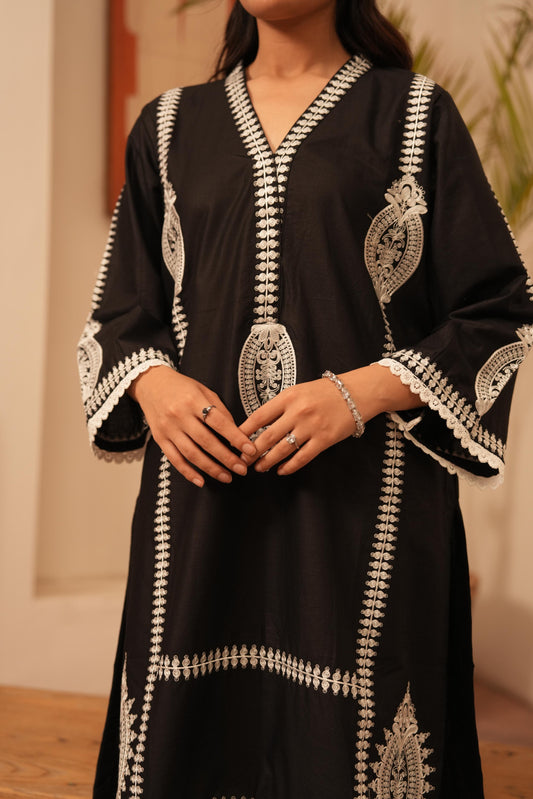 Zaya | Cotton Embroidered 2PC