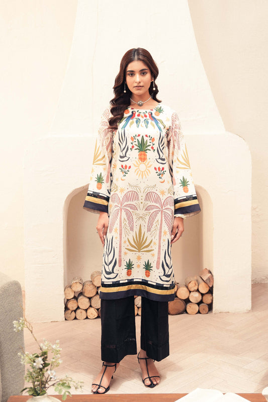 Amia | Printed Poly Lawn Shirt