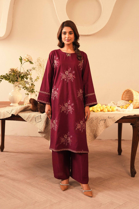 Kaya | Cotton Net Embroidered 2PC