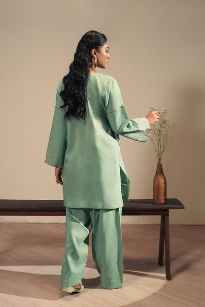 Tara | Cotton Net Embroidered 2PC