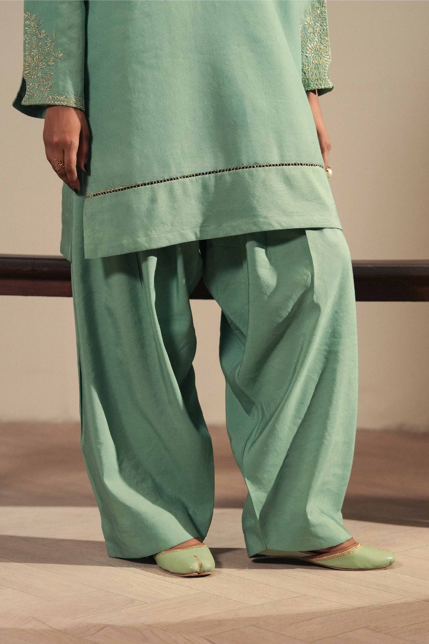 Tara | Cotton Net Embroidered 2PC