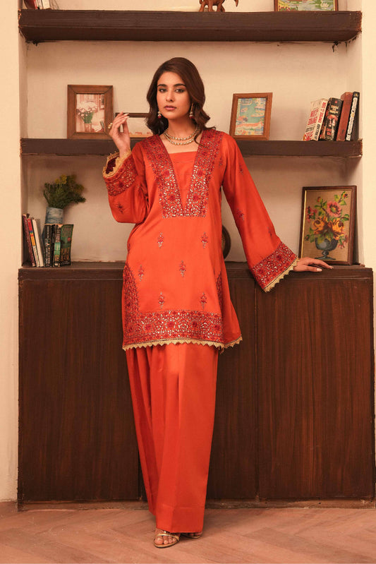 Elsa | Silk Embroidered 2PC
