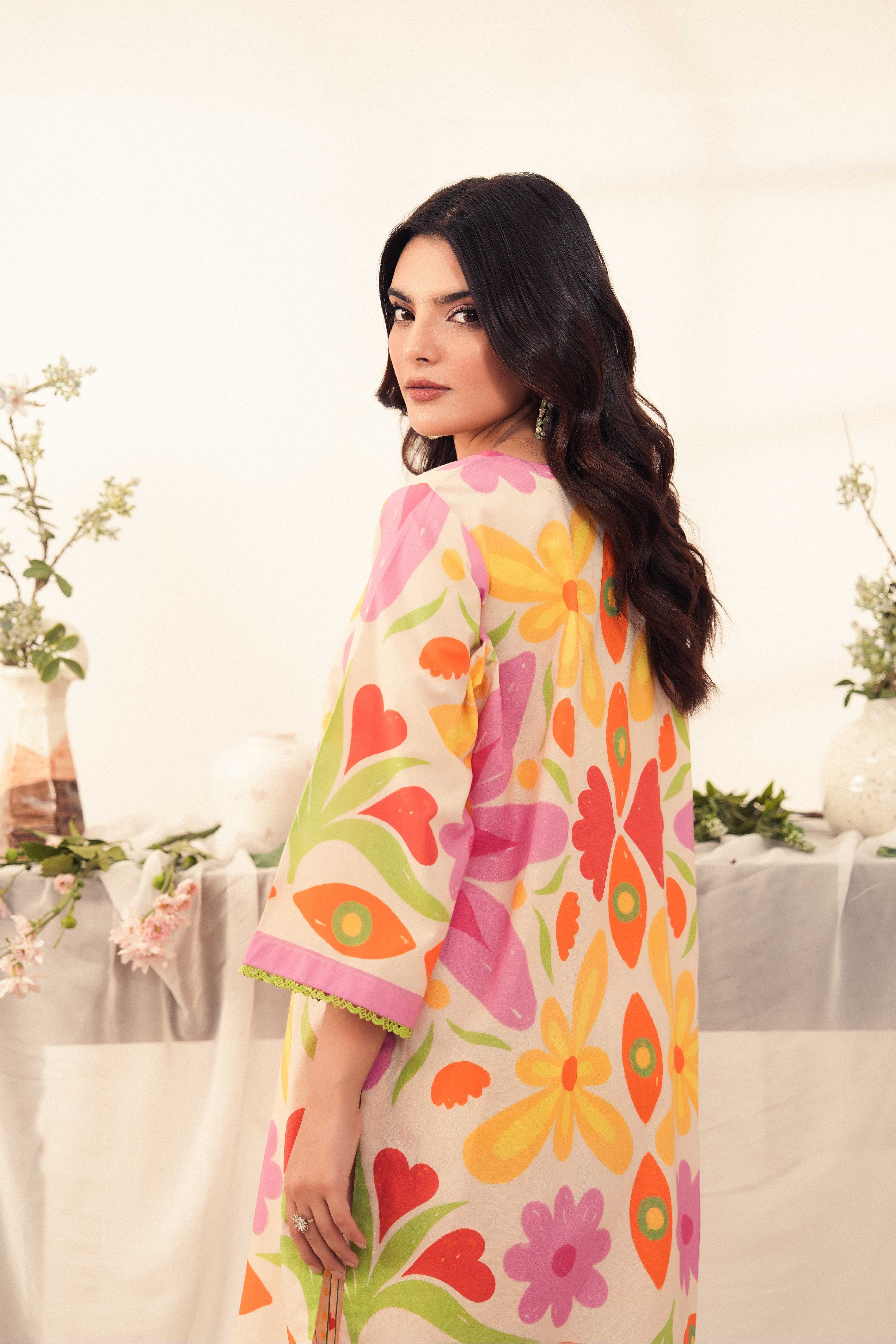 Floral Print 2 Pc Shirt and Trouser