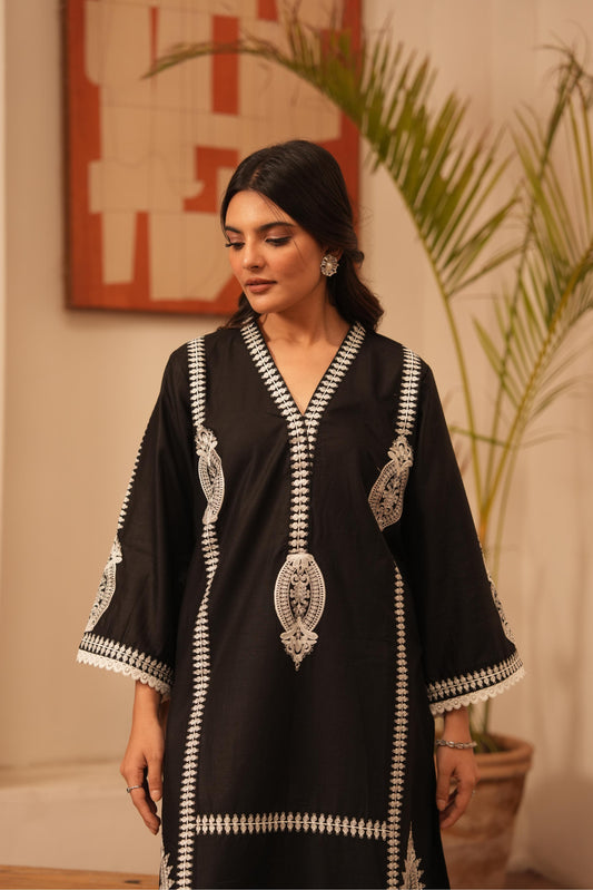 Zaya | Cotton Embroidered 2PC