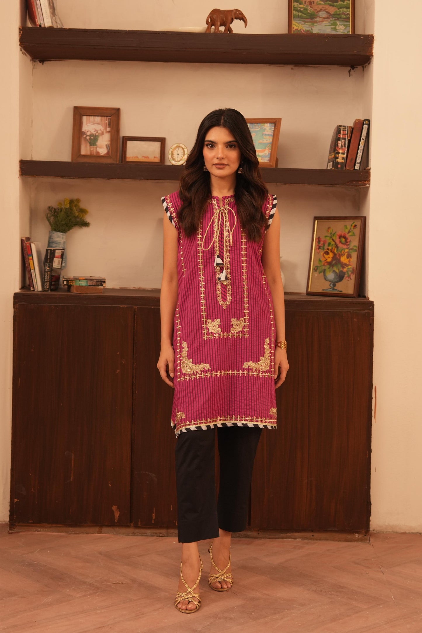 Luma | Stripe Embroidered Shirt