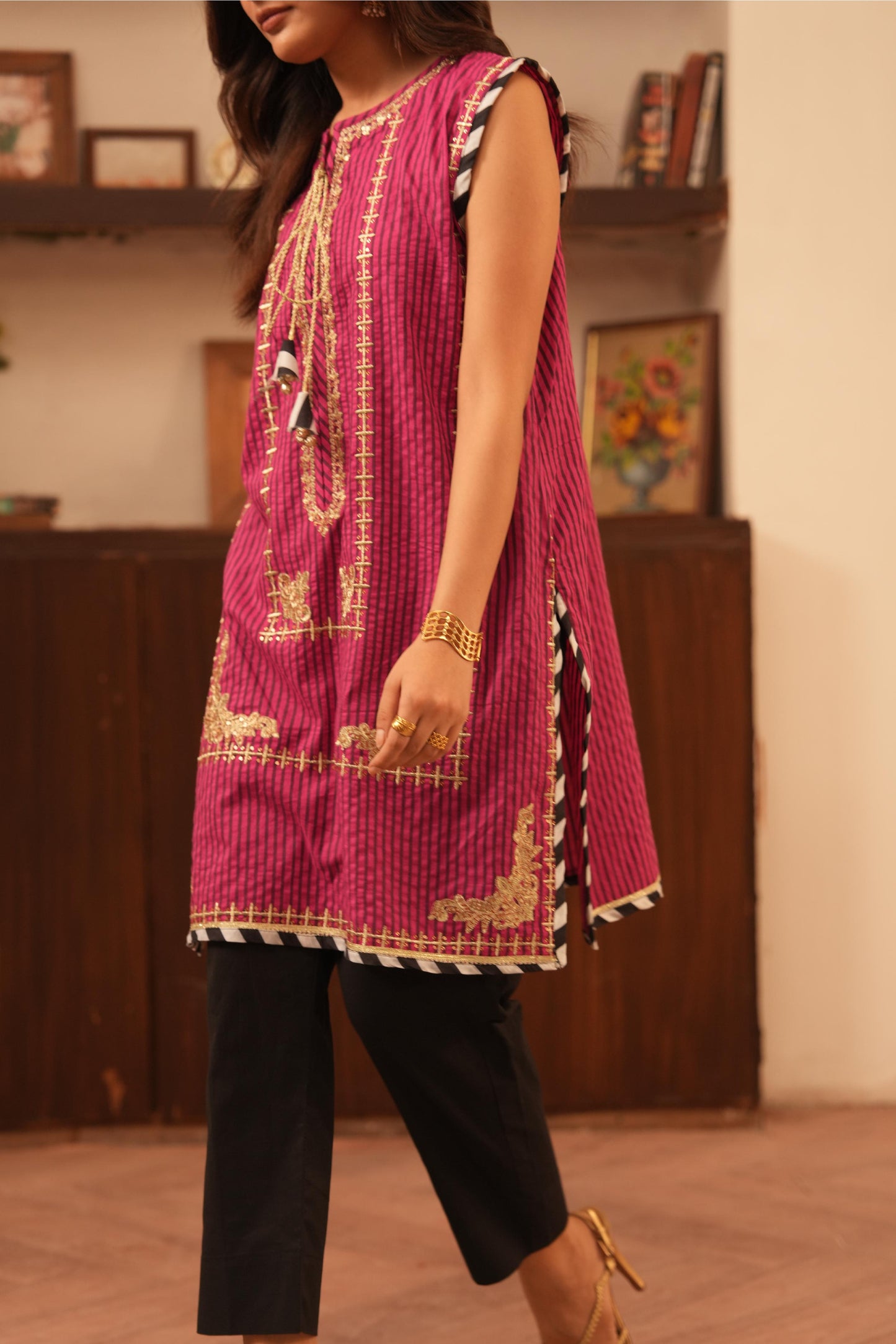 Luma | Stripe Embroidered Shirt